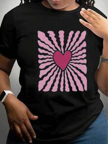 Women's T-Shirt 100% Cotton - Casual Short Sleeve T-Shirt For Women, 1-Pack, Durable Cotton - Comfortable Crew Neck, Soft And Attractive T-Shirt - Short Sleeve Cotton T-Shirt, Crew Neck, Unisex Urban Vintage Style - 黑色 - 查看 3
