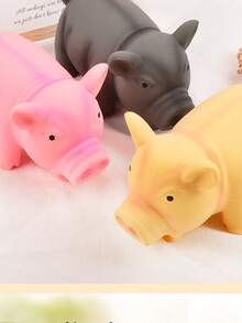 Đồ chơi cho thú cưng - Heo đồ chơi kêu chíp chíp giống thật, Đồ chơi bằng cao su latex kêu chíp chíp, Đồ chơi heo nhỏ bằng cao su latex, Đồ chơi gặm giúp làm sạch răng cho chó - Hồng - Xem 6