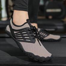 1双男女通用户外涉水鞋，透气网面沙滩水鞋，防滑 - 豆沙 - 查看 5