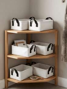 Jute Fabric Bathroom Organizer Basket Decorative Multipurpose Organizer Box - Flat Basket - View 4