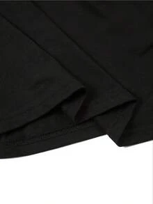 Camiseta regular con estampado de patrón de retrato de línea de autodisciplina, camiseta de manga corta de cuello redondo, holgada, informal y a la moda para el verano, adecuada para diversos deportes, actividades recreativas al aire libre, compras y uso diario para hombres, cómoda y versátil camiseta de manga corta para hombre Y2k. - Negro - Ver 5