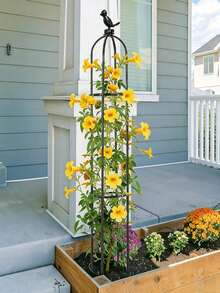 1pc Multi-Layer Decorative Garden Plant Stand, Climbing Support Rack For Vines, Flowers, Potted Plants, Vegetables, Tomatoes, Beans, Cucumbers, Outdoor Yard Garden Decoration, Flower Climbing Trellis - A - View 9