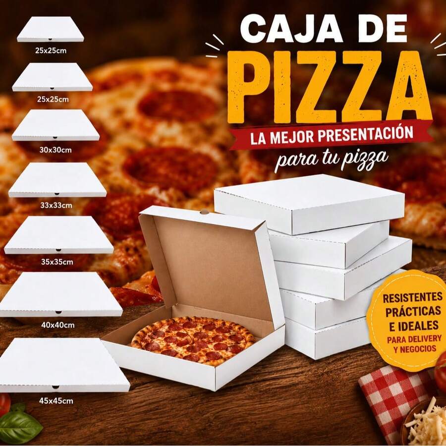 Pizza Boxes - White - View 1
