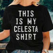 Esta es mi Celesta, Camiseta sarcástica para mujer fanática de Celesta - Negro - Ver 2