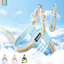 (2pcs) No-Pull Dog Harness Step-In Adjustable Vest Soft Padded Easy Pet Chest Strap With Leash Clip, Suitable For Small And Medium Dogs Walking Training - Multicolor - View 7