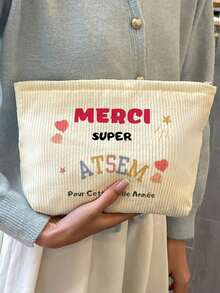 Sac cosmétique imprimé "Merci d'être un professeur incroyable" | Meilleur organisateur de maquillage thème professeur | Pochette de voyage imprimée de fleurs françaises | Accessoire de voyage | Compagnon pour la piscine | Trousse de toilette | Sac de plage | Cadeau pour la fête des mères | Cadeau pour la fête des enseignants | Convient pour maman, professeur, ami et infirmière | Sac de plage d'été | Accessoire de maison | Conception facile à nettoyer | Étui à maquillage portable - Multicolore - Voir 4