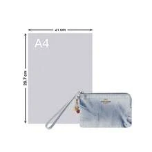 Coach品牌Logo女士手拿包 - 淺靛藍CEF82IMNIM - 查看 8