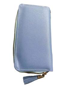 New Arrival Women's Long Zipper Wallet, Multi-Functional Versatile Leather Clutch Purse With Large Capacity Phone Compartment - Pastel - View 5