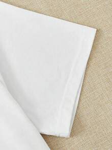 Camiseta de manga corta con cuello redondo y estampado gráfico informal para mujer, estilo vintage, corte holgado, top de verano, para todas las estaciones, ropa de mujer, camiseta de algodón holgada y versátil. - Blanco - Ver 5