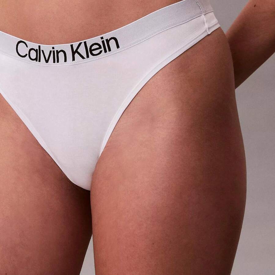 Calvin Klein Calvinklein Maximum Cotton Thong Underwear  Women  Panties QD5292  Thongs For Women Underwear - 經典白 - 查看 1