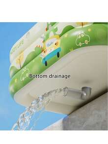 Bể bơi bơm hơi hình chữ nhật gia đình, làm từ chất liệu PVC bền, phù hợp cho các buổi tụ họp gia đình, tiệc mùa hè và thư giãn tại sân vườn - không cần điện, thiết kế bền bỉ và dễ di chuyển - A - Xem 9