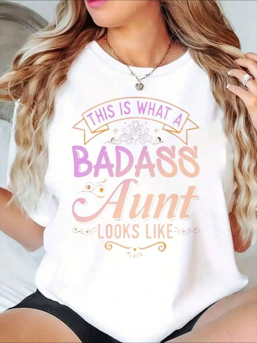 Camiseta de Mujer% Algodón, Camiseta Gráfica con el Texto 'Así se Ve unaía', Regalo Divertido paraías y Hermanas, Camiseta Bonita paraías, Regalo del Día de la Madre paraía - Estilo Urbano Vintage, Unisex, Camiseta de Manga Corta de Algodón Suelto con Cuello Redondo - Blanco - Ver 1