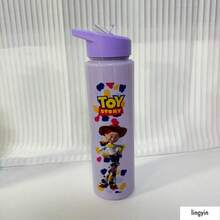 Hasbro 1個中性故事印花PC水瓶，防漏翻蓋吸管蓋，輕量可重複使用水杯，適合學校、旅行和戶外活動 - 彩色 - 查看 7