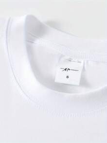 Men's Japanese-Style T-Shirts With Ocean Wave Print, 230 G/M², 100% Heavyweight Cotton, Fashion Brand T-Shirts, Short Sleeve, Casual, Oversized Tops For Men. - 黑色 - 查看 4