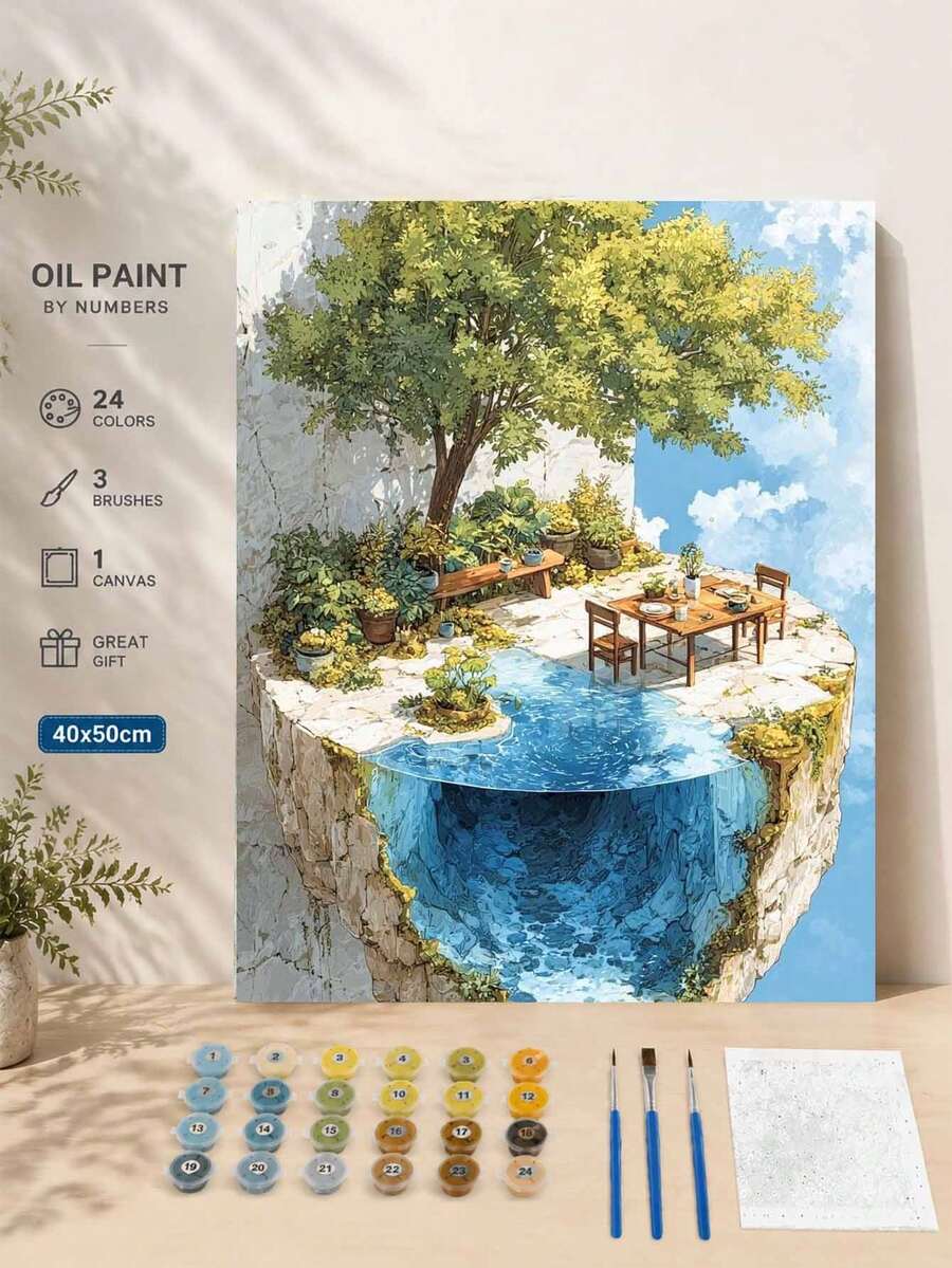 1 Set DIY Digital Oil Painting Kit, Artistic Craft For Adults, Frameless Art Oil Painting Set For Bedroom Decor And Art Wall Decor, Simple And Fun Painting Method Without Painting Foundation, Fulfill Your Painter Dream And Immerse Yourself In The Colorful World, Each Stroke Is Self-Expression, Adding Romance To Life, Best Gift For Family And Friends, Holiday Gift, 40*50CM