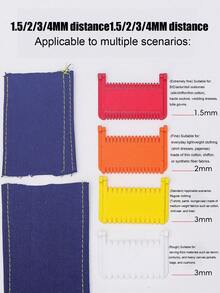 4pcs/1 pieza Clips de costura con bisagra ayudan a crear puntadas perfectas; Reglas de costura - Una guía de costura DIY para asegurar puntadas uniformes; Adecuado para principiantes en costura, reparaciones y bordado; Un regalo perfecto para madres, parejas, amigos y personas mayores. - Multicolor - Ver 8