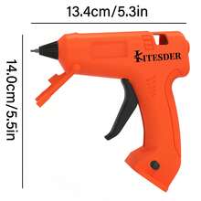 KITESDER Cordless/Corded/20 V High-Temperature Mini Hot Glue Gun Kit (Pack Of 1 Full Size Hot Glue Gun And 30 Sticks) , Easy Squeeze Trigger,For Detailed Crafting And DIY Projects - (Orange) Cordless Glue Gun - View 3