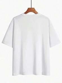 Camiseta PremiumSILLY GOOSE ON THE Loose con estampado de pato y letras, manga corta, cuello redondo, ecológica - Blanco - Ver 2