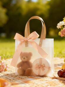 Matte Plastic Gift Bags With Sturdy Handles And Ribbon Bow - Reusable Celebration Bags For Weddings, Christmas, Birthday Parties, Events - Bulk Packs Suitable For Hotel Guests, Gift Bags - Multicolor - View 2