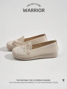 WARRIOR 1 đôi giày nữ mùa hè mới, kiểu buộc dây, dễ xỏ, giày đi bộ thoáng khí bằng lưới cho người già, giày thể thao đế mềm cổ thấp ngoài trời. - Màu be - Xem 4