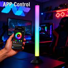 2pcs RGBIC Gaming Light Strips, Music Sync Ambient Light, 16 Million Colors, Phone APP And Remote Control, USB Powered Suitable For Computer Monitor, TV Backlight And Gaming Room Decoration - Multi-color light - View 3