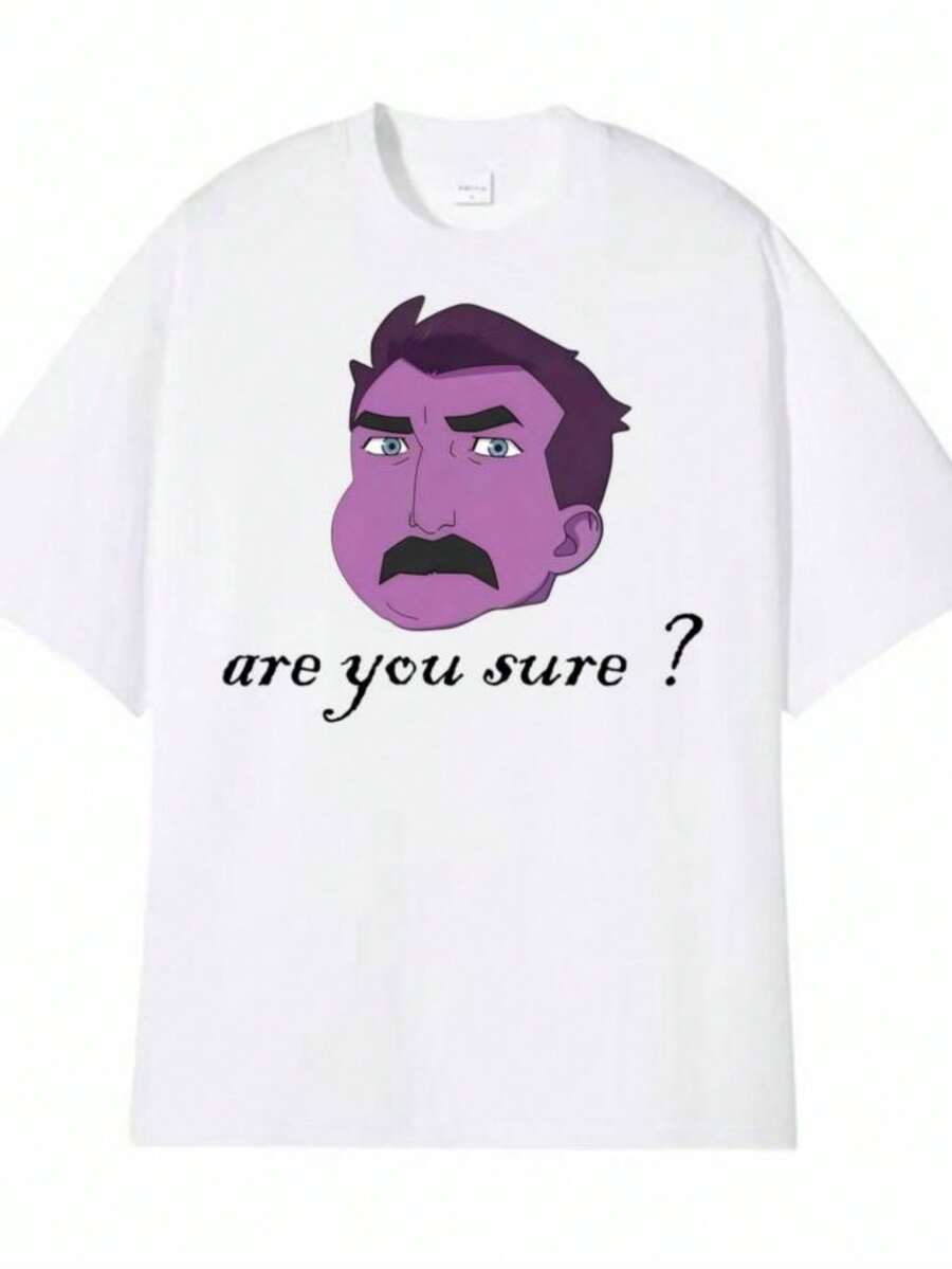 Women's T-ShirtsInvincible Meme Are You Sure Unisex Classic Funny T Shirt Men's Clothes Vintage Streetwear T Shirts Summer Short Sleeve T-Shirts - 白色 - 查看 1