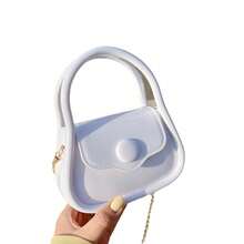 Macaron Jelly Bag Guka Gift Bag Small Exquisite Chain Bag Mini Dumpling Bag Handheld Shoulder Crossbody - 小號黃色 - 查看 5