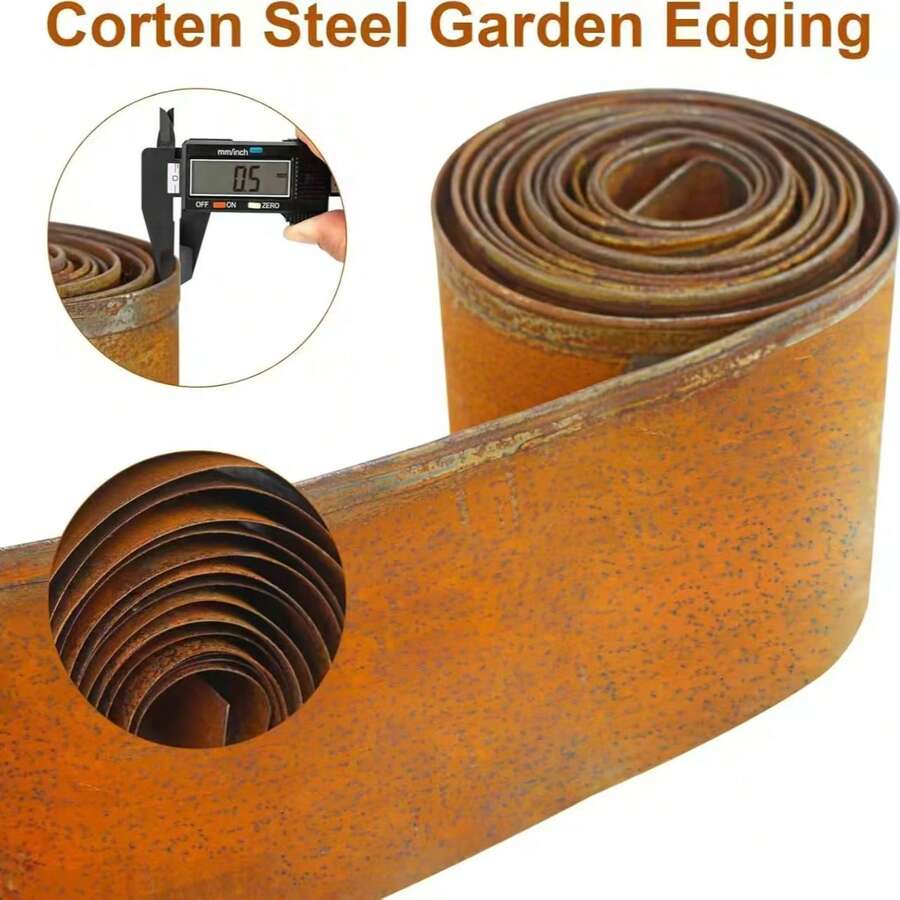 Metal Patio Fence, Garden Lawn Fencing, Available In 5m/10m/20m Lengths - Metal Version - View 1