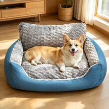 Blue-Gray Pet Bed With Side Support, Comfort Dog Bed Suitable For Small/Medium Dogs - Blue - View 9