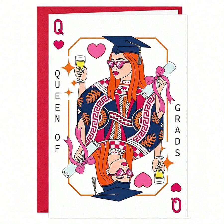 Graduation Queen Graduation Card - Unique Playing Card Design University And High School Graduation Card - Graduation Gift For 2026 Daughter, Sister, Best Friend - Multiple 6 - View 1