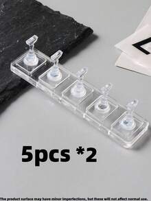 30/25/20/15/10 Transparent Nail Art Display Rack, Acrylic Nail Display Stand For Fingertips, Nail Practice Holder, Display Rack For Press-On Nails And Artificial Nails, Storage Rack For Nail Care Tools - Multicolor - View 8