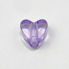 60pcs Transparent Candy Color Heart Acrylic Beads, Clear Love Shaped Spacer Beads For Jewelry Making Diy Bracelet Necklace - Multicolor - View 13