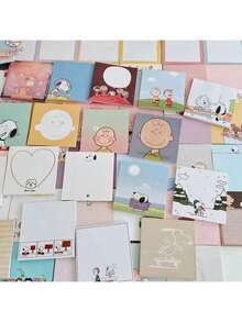 Bộ 50 tờ giấy ghi chú dán hình hoạt hình Snoopy & Charlie, giấy ghi nhớ dễ thương, lý tưởng làm quà tặng năm mới, Ngày Valentine, Lễ Phục Sinh [Kiểu ngẫu nhiên] - Nhiều màu - Xem 1