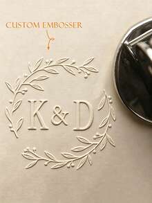 Custom Wedding Favors,Personalized Embossed Stamps (1 Piece), Initials Embossed Stamps, Custom Embossed Stamps, Embossed Stamps, Address Stamps, Wedding Stamps, Paper Embossed Stamps - Silver - Silver - View 13