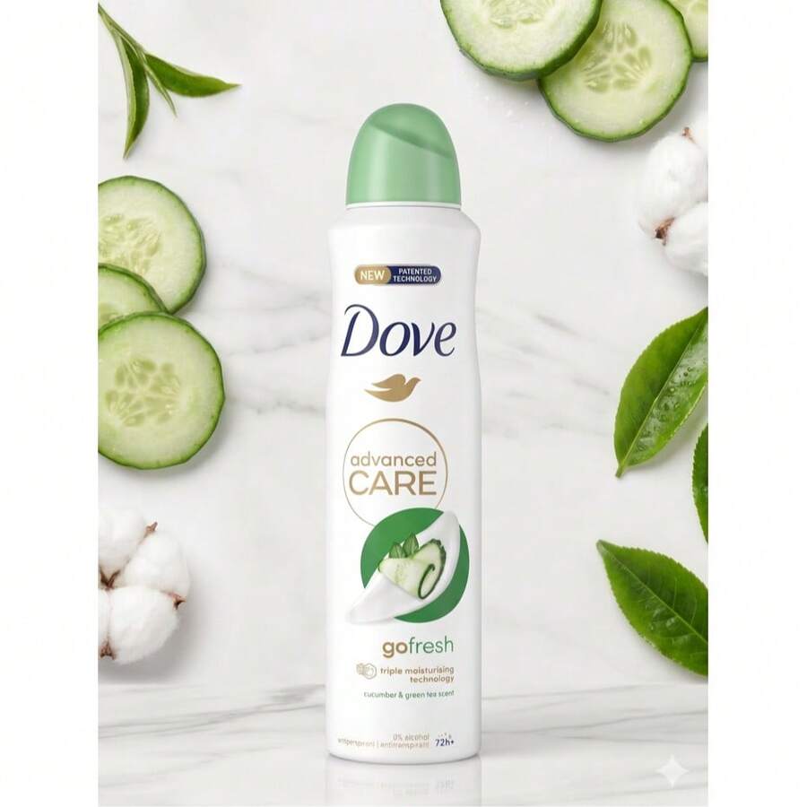Dove Advanced Care Deodorant Antiperspirant ~ 250mL ~ Cucumber & Tea - 1 Pcs - View 1