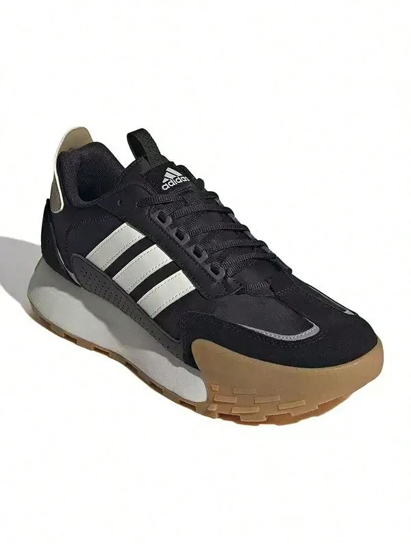 Adidas Bumper Shoes, Men's And Women's FUTRO MIXR Platform Running Shoes - Black and White/brown - View 1