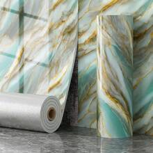 Cross-border foreign trade imitation marble ordinary 3D wall sticker renovation decorative sticker waterproof oil wallpaper roll imitation tile sticker - Top Platinum - Visualizzare 3