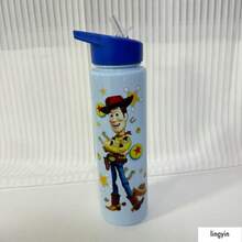 Hasbro 1個中性故事印花PC水瓶，防漏翻蓋吸管蓋，輕量可重複使用水杯，適合學校、旅行和戶外活動 - 彩色 - 查看 9