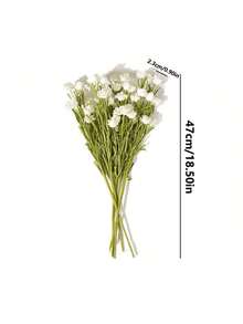 1/3/6pcs Artificial Mini Rose Bouquet, Realistic DIY Foam Flower Decoration, Suitable For Valentine's Day Gift, Wedding Bouquet/Centerpiece, Outdoor Party Backdrop, Indoor/Tabletop, Garden/Potted Plant Decoration, Birthday Graduation Gift, Etc. - White - View 3
