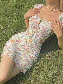 MOD Women's Floral Summer Mini Dress - Grey - View 11
