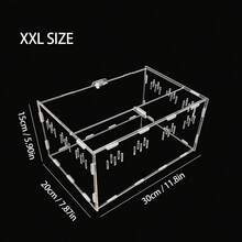 (Bỏ lớp màng bảo vệ phủ Acrylic trước khi sử dụng) 1 hộp nuôi nhện bằng nhựa PVC Acrylic, hộp đựng thức ăn cho bò sát (Không bao gồm đồng hồ đo nhiệt độ) - Nhiều màu - Xem 4
