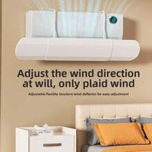 Premium Diamond-Shaped Ductless Air Conditioner Deflector, Ductless Air Outlet, Wind Shielding And Anti-Direct Blowing, Suitable For Wall-Mounted Air Conditioners, Can Be Used For Cooling And Heating - Rhombus-shaped, Non-perforated, Three-in-one - View 7