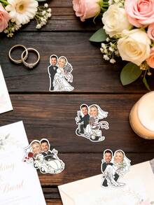 Custom Bachelor Party Face Decor, Personalized Groom Face Party Gift, White Wedding Confetti, Wedding Accessories - Wedding - View 5