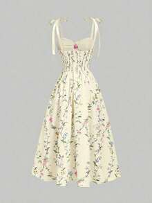 Women Midi Dresses - 淺黃色 - 查看 4