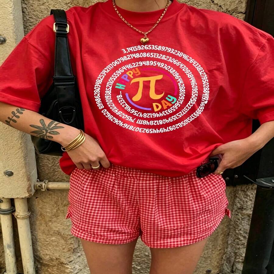 Heartfelt Daily Casual Graphic T-Shirt 100% Cotton Oversized Soft Breathable Casual Crewneck Short Sleeve Top Cute Aesthetic Daily Fashion Lovers Casual Wearers Daily Outfit Enthusiasts Gift Givers