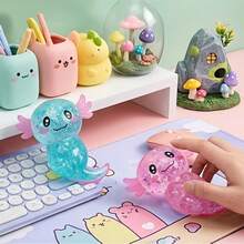 1Pc-Squishy Toys Hot-Selling Glitter Sequin Salamander Maltose Squeeze Toy Slow Rebound Stress Relief Small Toy Children's Gift - Multicolor - View 4