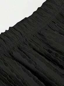 Pantalones de playa de punto de tela de vacaciones, pantalones casuales blancos de moda, estética Y2K, pantalones rectos de verano para la playa - Negro - Ver 6