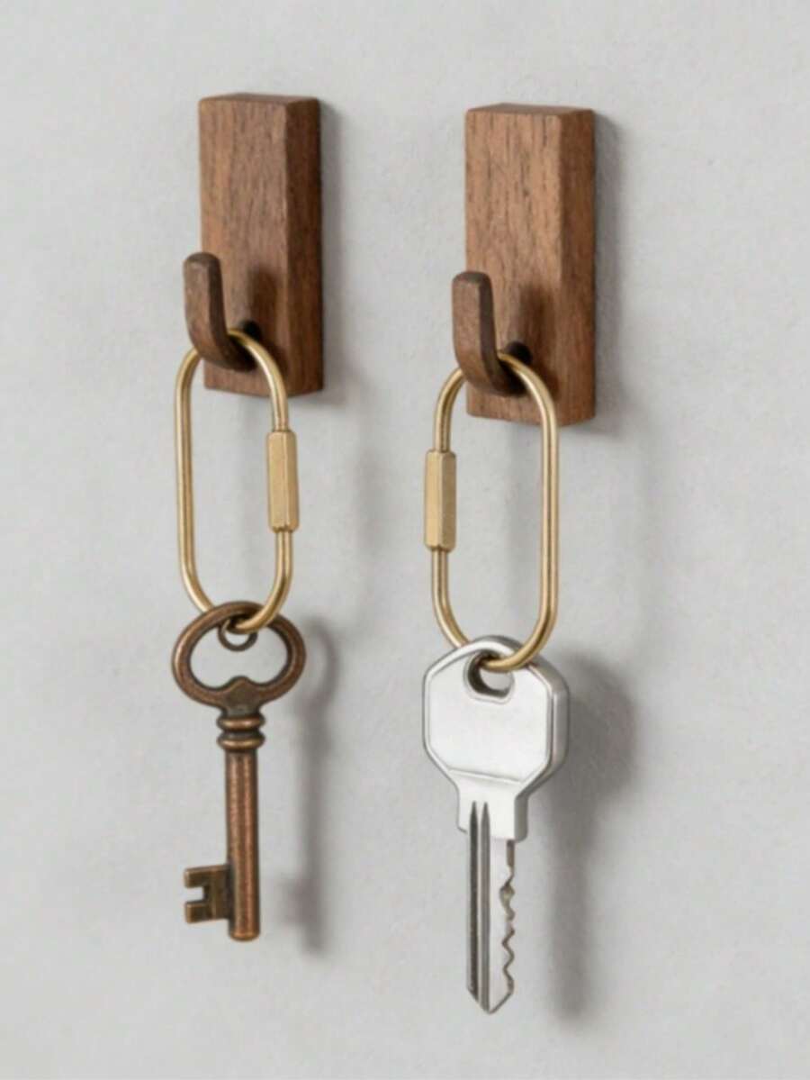 1pc Gold Screw Lock Keychain, Minimalist Style Gold Key Chain Clip, Unisex Carabiner Key Ring For Backpack, Car, School, Gothic Y2K - Multicolor - View 1