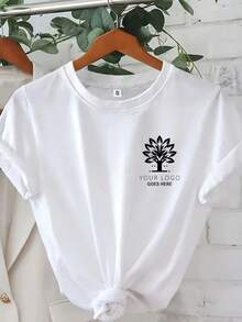 Camiseta con logo/foto personalizada, Camiseta con logo de empresa personalizado, Camiseta con logo de negocios, Ropa con logo del equipo S, Personaliza tu camiseta con foto - [Blanco] - Ver 6