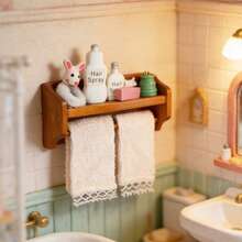 Dollhouse Bathroom Vanity Furniture Decor, Wall Cabinet, Kitchen Towel, Wall Decor, Model House Bathroom And Kitchen Decoration! (Handmade Product, Minor Flaws Are Normal!) - Multicolor - View 4